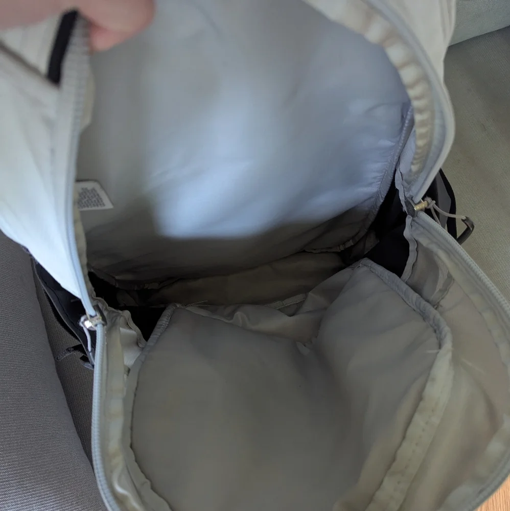 The North Face TNF Recon Black and Light Grey/ Blue Backpack School College Fall - Picture 5 of 10